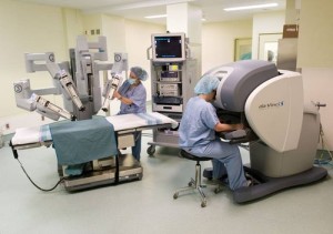 Surgeon operating using a machine