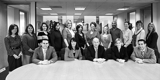 Group photo of the Crowe & Mulvey team of Boston car accident lawyers